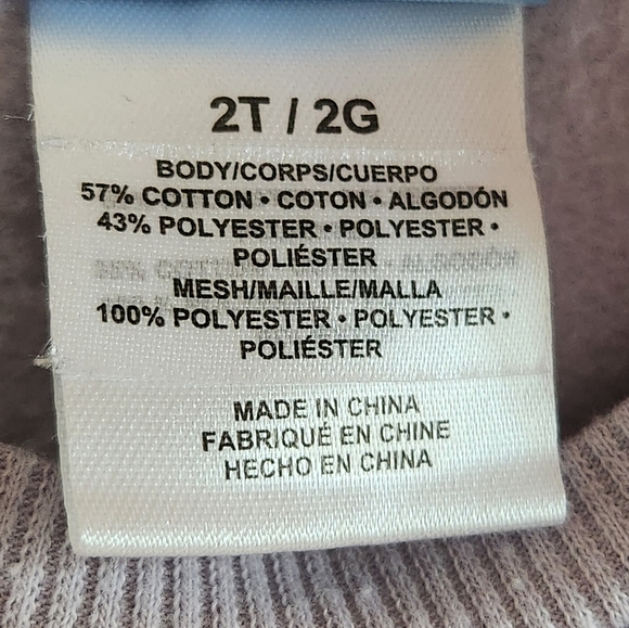 2T Disney Frozen Elsa Sweatshirt Lila Top with Tulle Frills/Tutu Long Sleeve - Picture 7 of 7